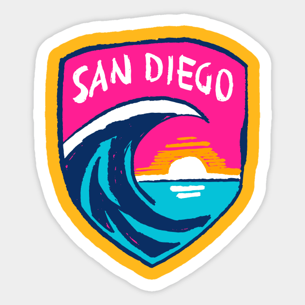 San Diego Waveeee FC 04 Sticker by Very Simple Graph